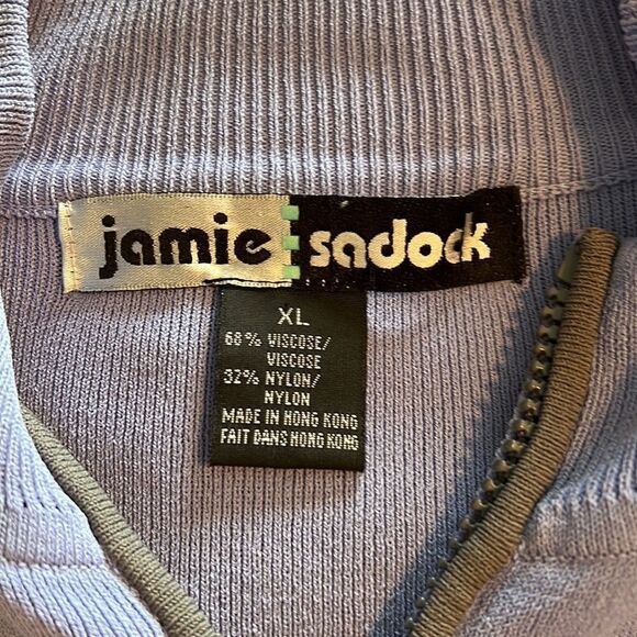 JAMIE SADOCK blue periwinkle golf jacket. Gray trim with silver - Picture 3 of 10